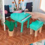 Casuta pentru papusi din lemn MDF Camila Mansion Dollhouse EZ Kraft Assembly cu Sunete si Lumini KidKraft